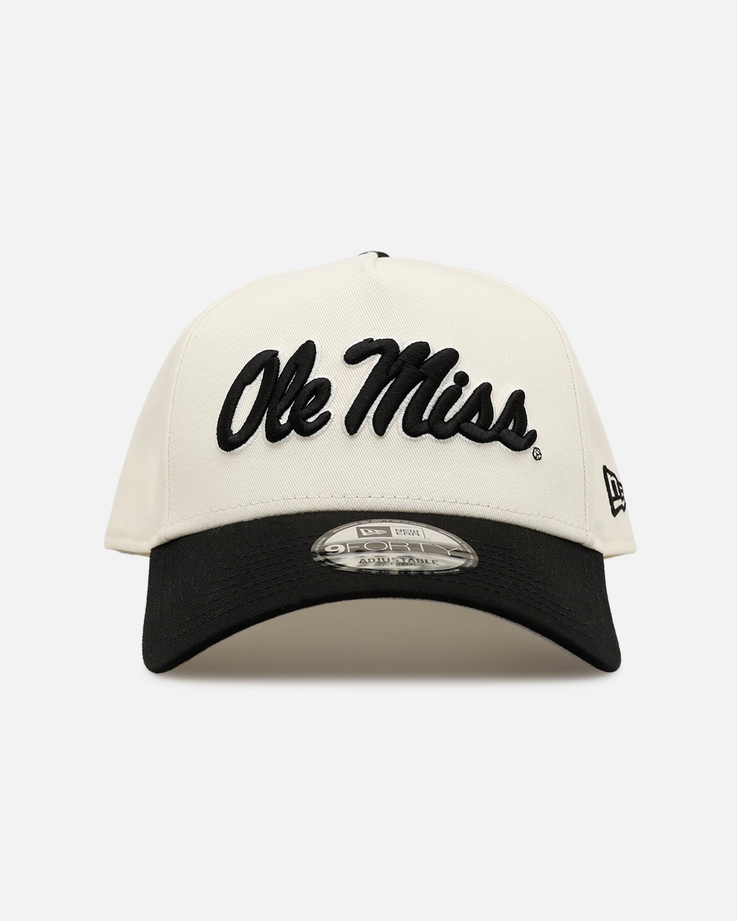 New Era Ole Miss Rebels 'Easy Chrome Black' 9FORTY A-Frame Snapback Chrome/Black