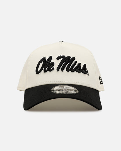 New Era Ole Miss Rebels 'Easy Chrome Black' 9FORTY A-Frame Snapback Chrome/Black