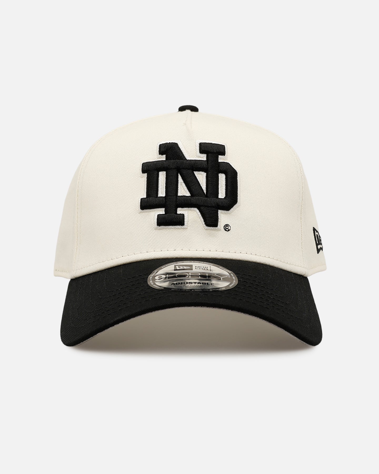 New Era Notre Dame Fighting Irish 'Easy Chrome Black' 9FORTY A-Frame Snapback Chrome/Black