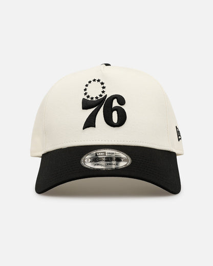 New Era Philadelphia 76ers 'Easy Chrome Black' 9FORTY A-Frame Snapback Chrome/Black