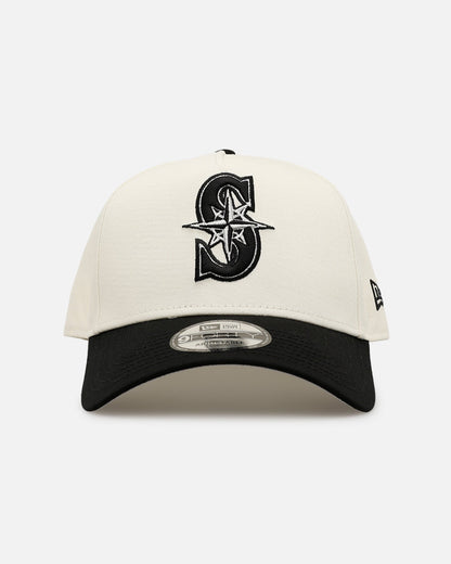 New Era Seattle Mariners 'Easy Chrome Black' 9FORTY A-Frame Snapback Chrome/Black