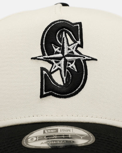 New Era Seattle Mariners 'Easy Chrome Black' 9FORTY A-Frame Snapback Chrome/Black