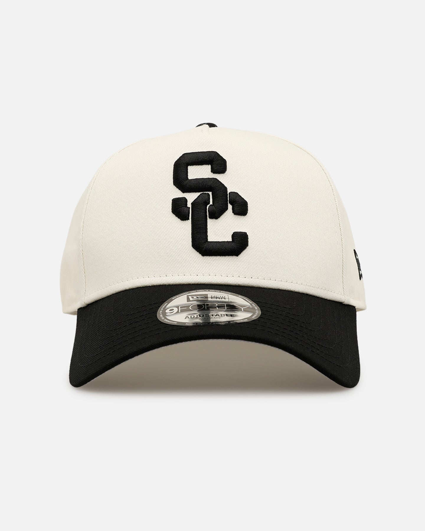 New Era University Of Southern California Trojans 'Easy Chrome Black' 9FORTY A-Frame Snapback Chrome/Black