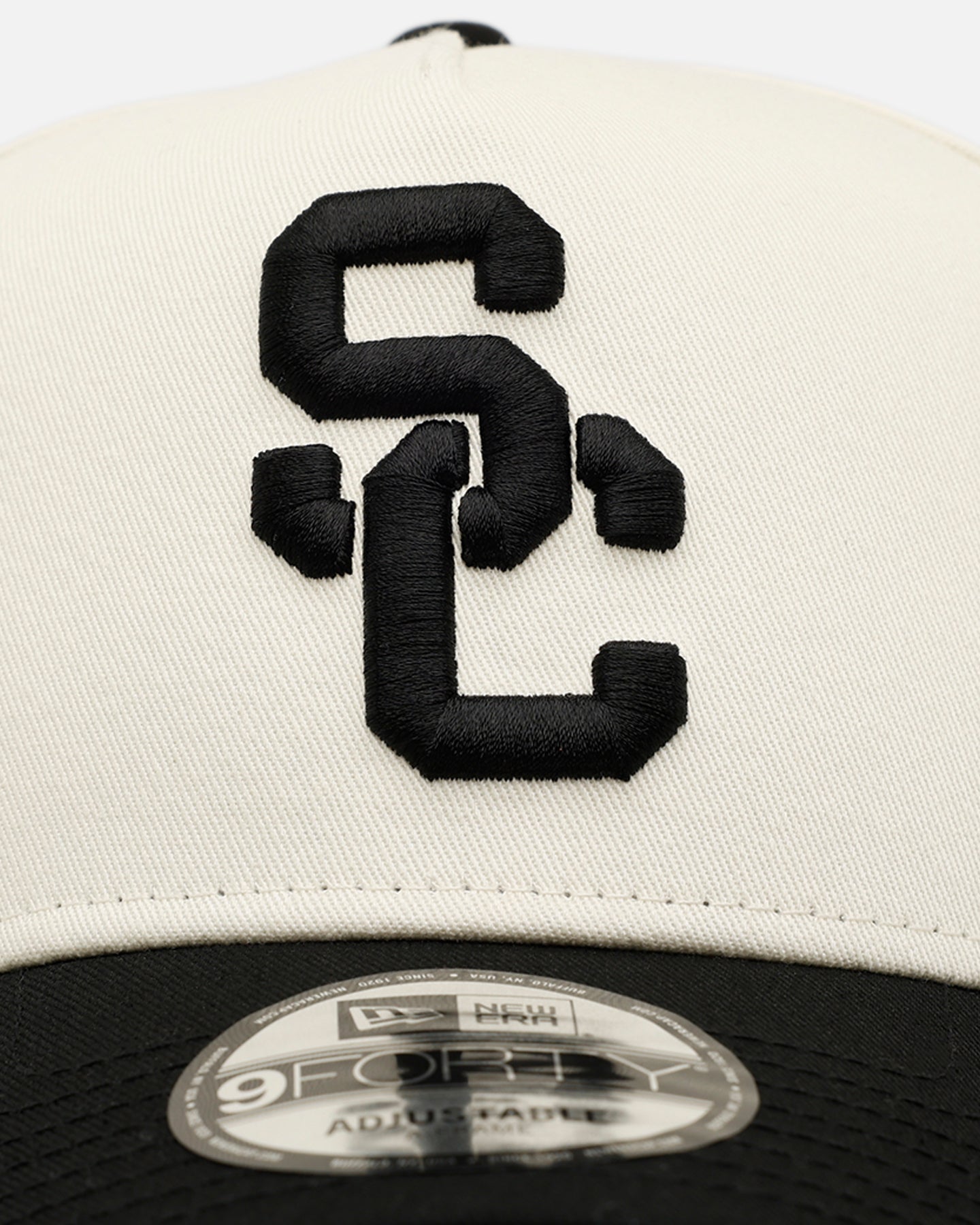 New Era University Of Southern California Trojans 'Easy Chrome Black' 9FORTY A-Frame Snapback Chrome/Black