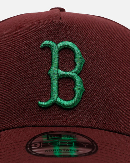 New Era Boston Red Sox 'Frosted Burgundy' 9FORTY A-Frame Snapback Burgundy