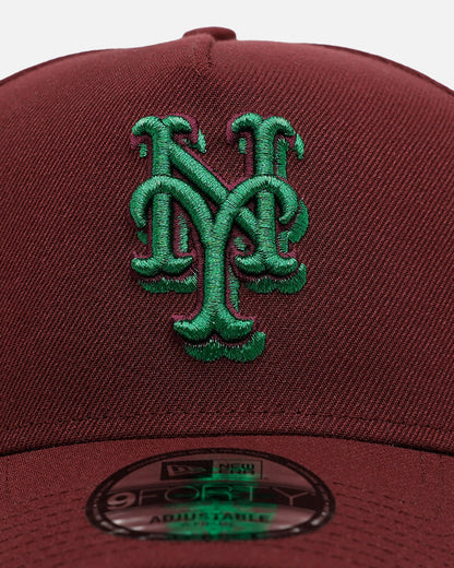 New Era New York Mets 'Frosted Burgundy' 9FORTY A-Frame Snapback Burgundy