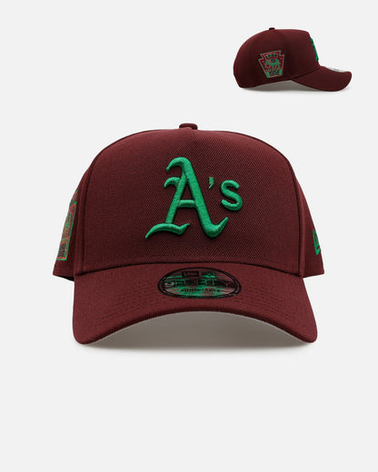 New Era Oakland Athletics 'Frosted Burgundy' 9FORTY A-Frame Snapback Burgundy