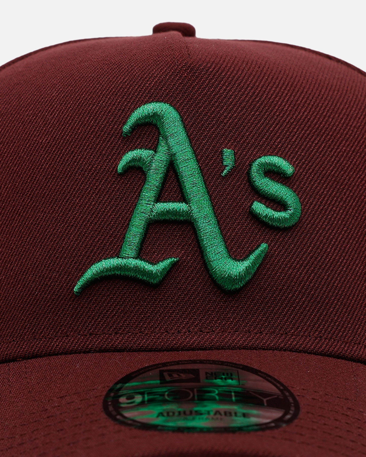 New Era Oakland Athletics 'Frosted Burgundy' 9FORTY A-Frame Snapback Burgundy