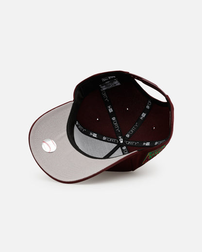 New Era Oakland Athletics 'Frosted Burgundy' 9FORTY A-Frame Snapback Burgundy