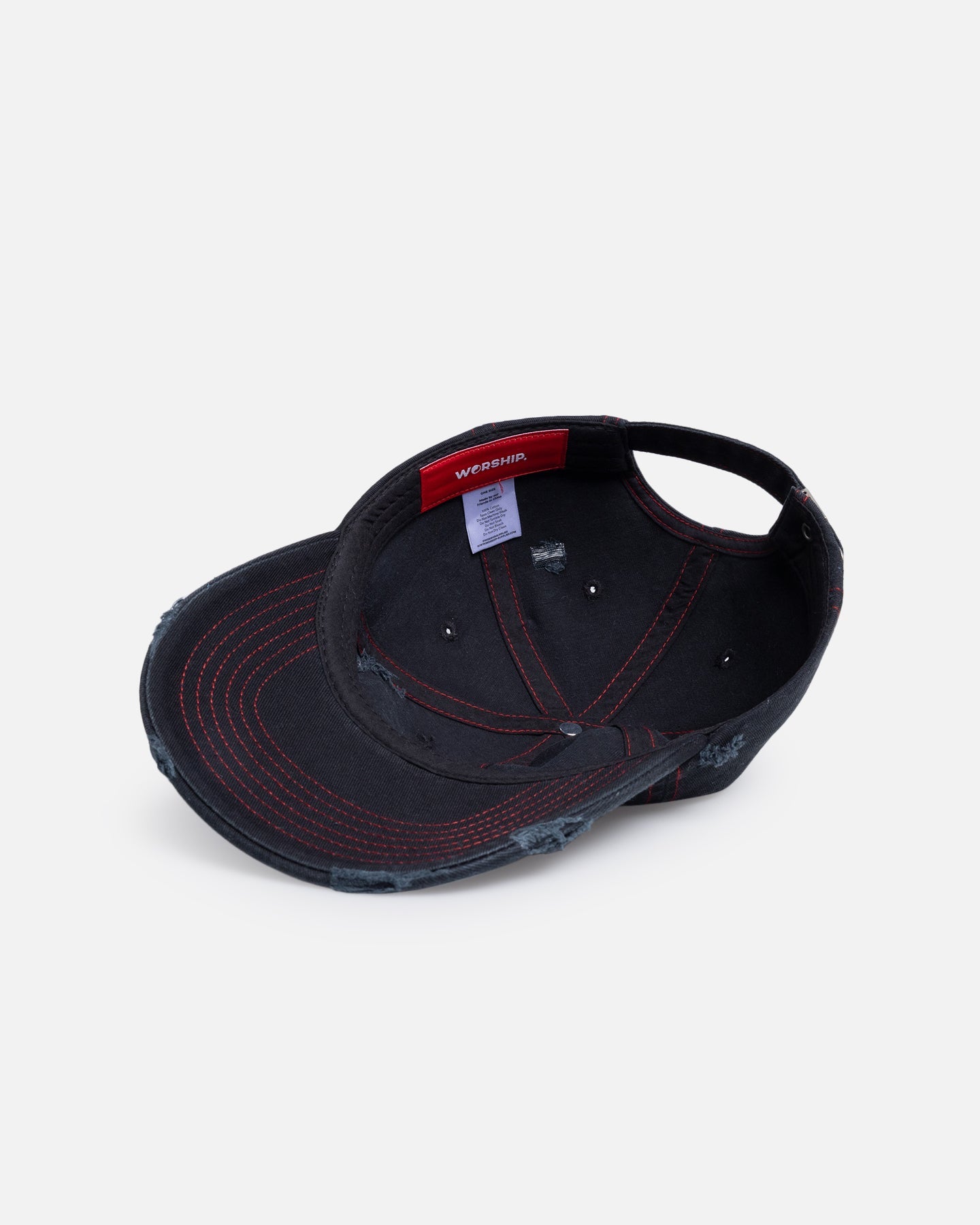 AVILA Worship Restraint 6 Panel Strapback Black
