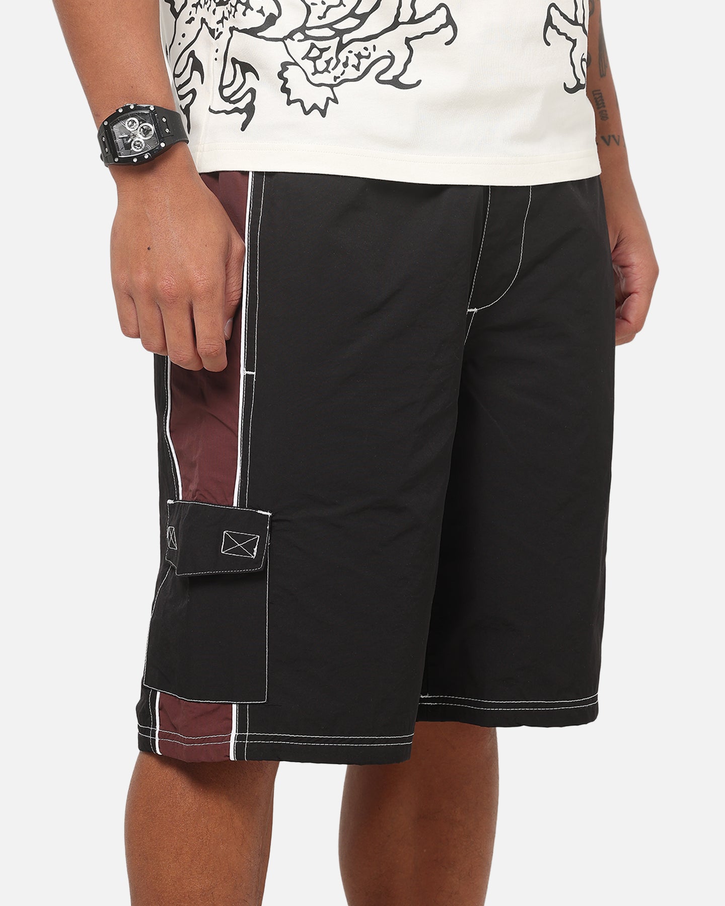 Ed Hardy Fury Shorts Plum/Black