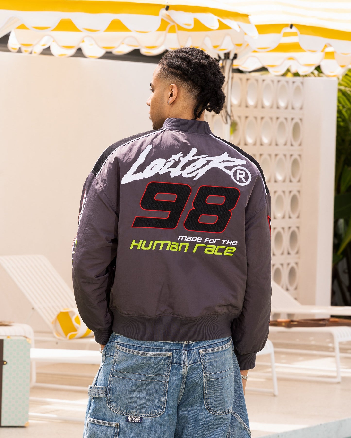 Loiter Racer Motor Jacket Charcoal