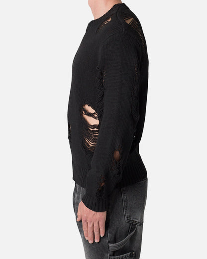 AVILA MNML Distressed Sweater Black
