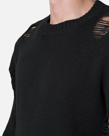 AVILA MNML Distressed Sweater Black