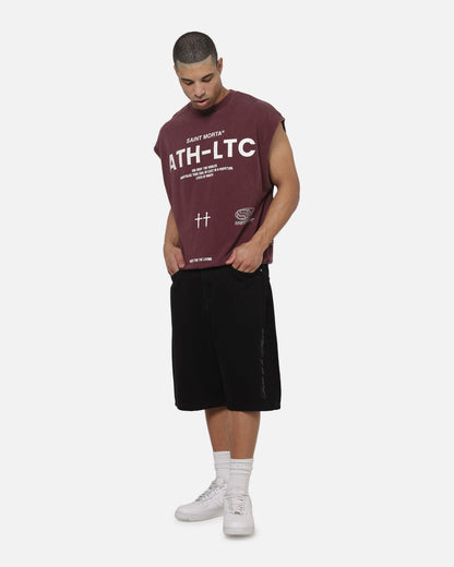 Saint Morta Athletc Cut Off Sweat T-Shirt Pigment Washed