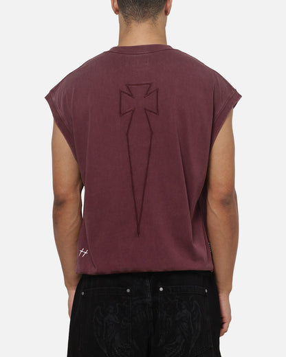Saint Morta Athletc Cut Off Sweat T-Shirt Pigment Washed