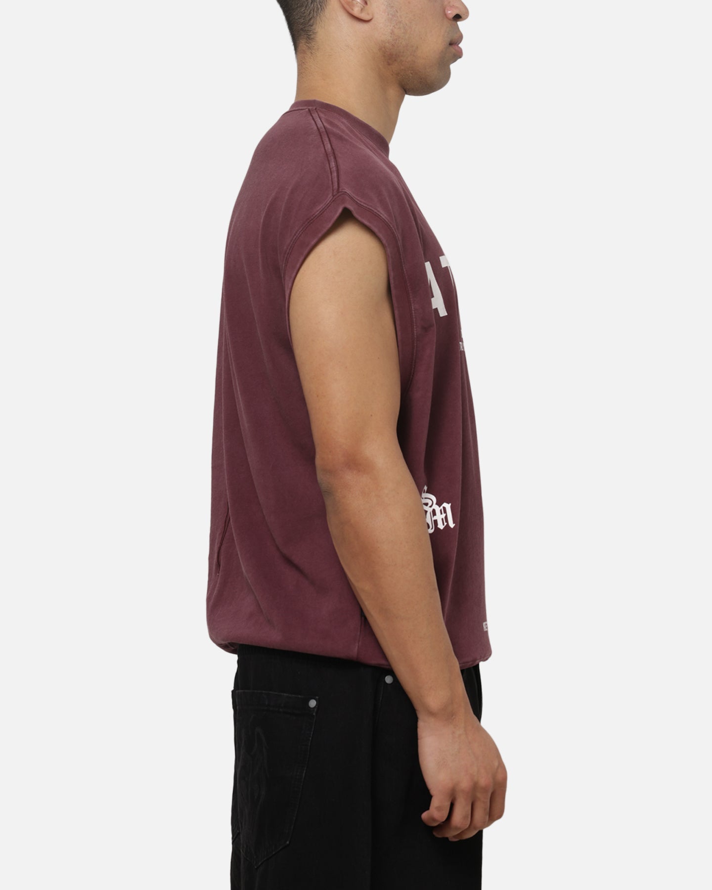 Saint Morta Athletc Cut Off Sweat T-Shirt Pigment Washed