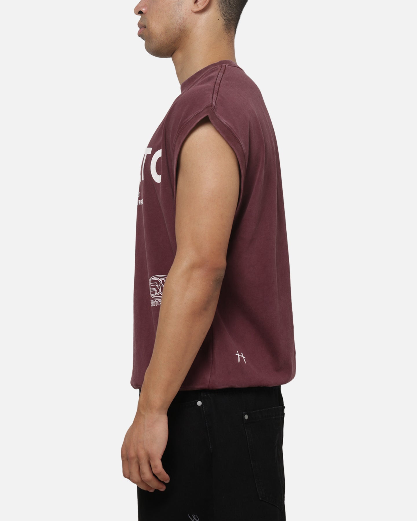 Saint Morta Athletc Cut Off Sweat T-Shirt Pigment Washed
