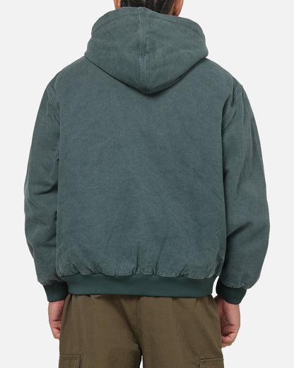 Carre Sherpa Lined Hoodie Forest Green