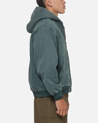 Carre Sherpa Lined Hoodie Forest Green