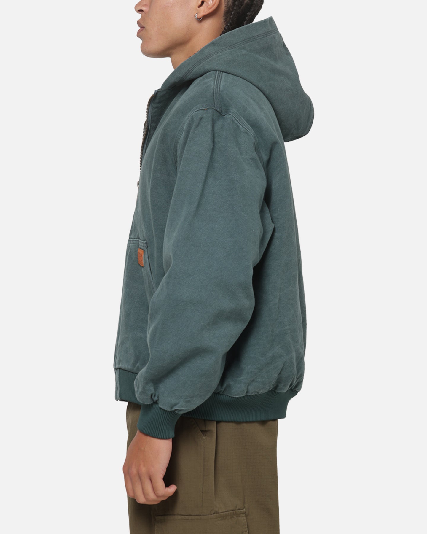 Carre Sherpa Lined Hoodie Forest Green