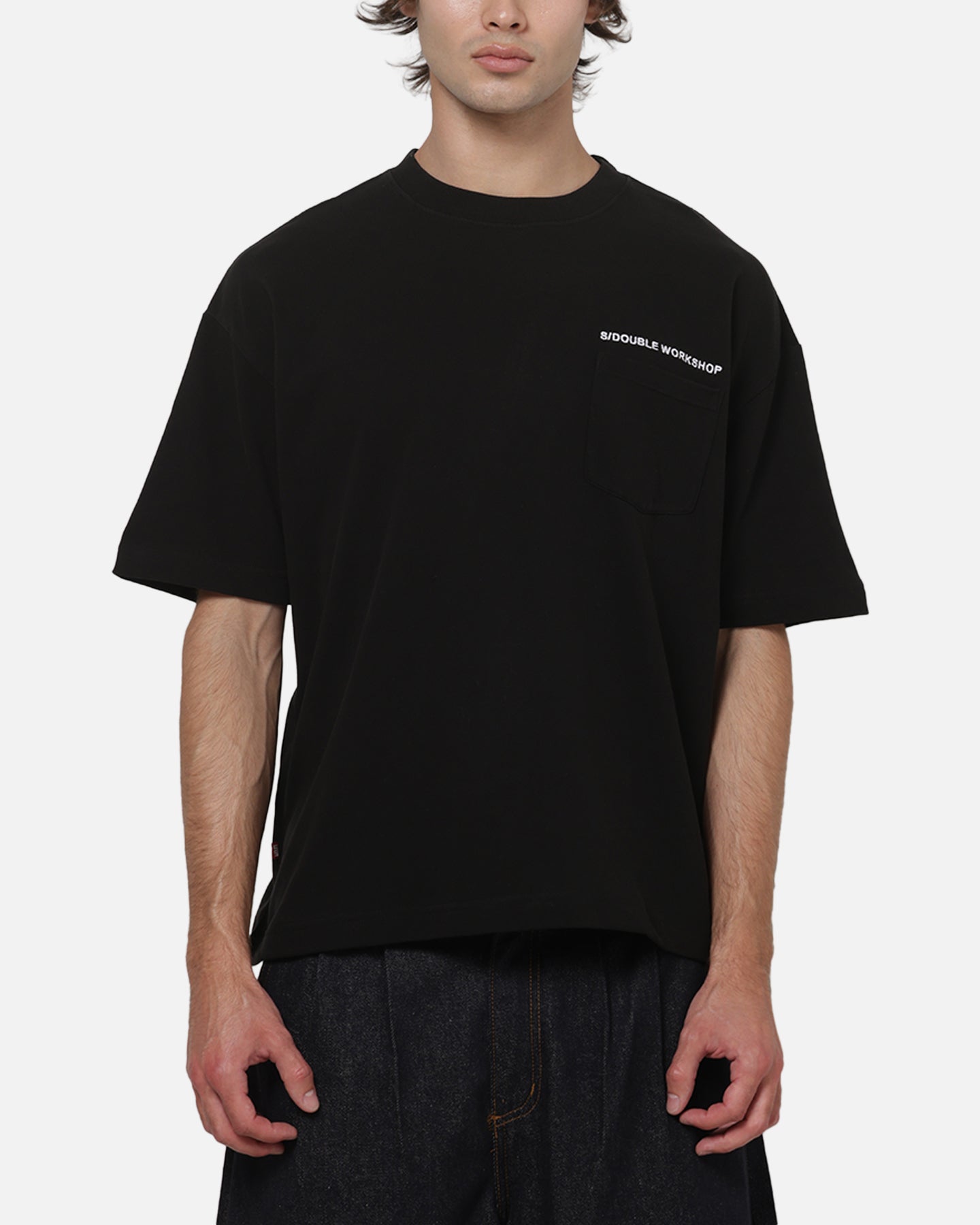 AVILA S Double Country Text Heavy Weight T-Shirt Black