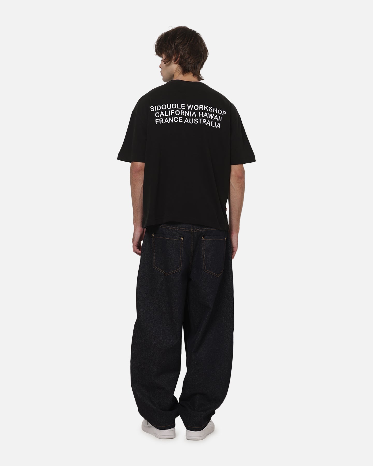 AVILA S Double Country Text Heavy Weight T-Shirt Black