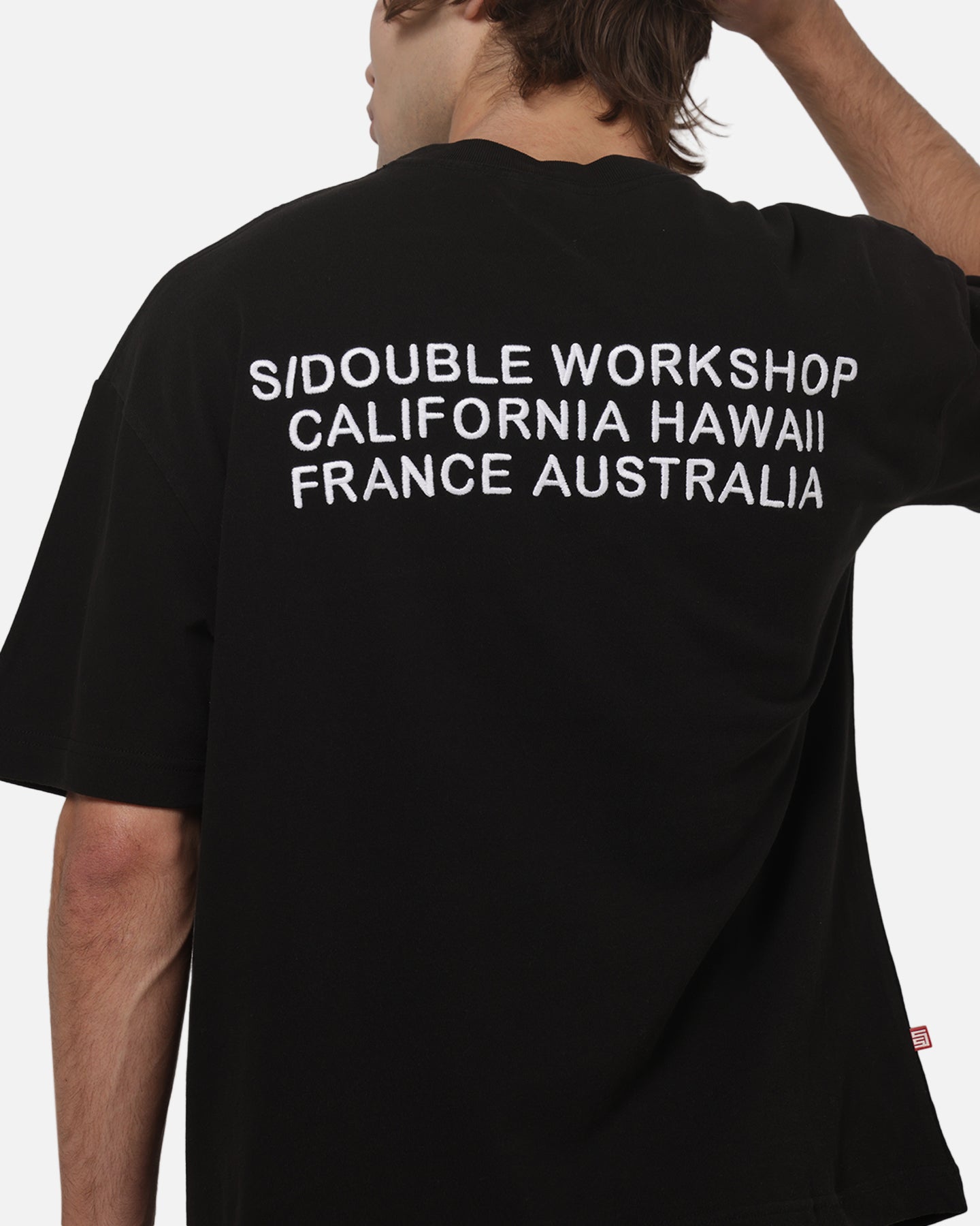 AVILA S Double Country Text Heavy Weight T-Shirt Black