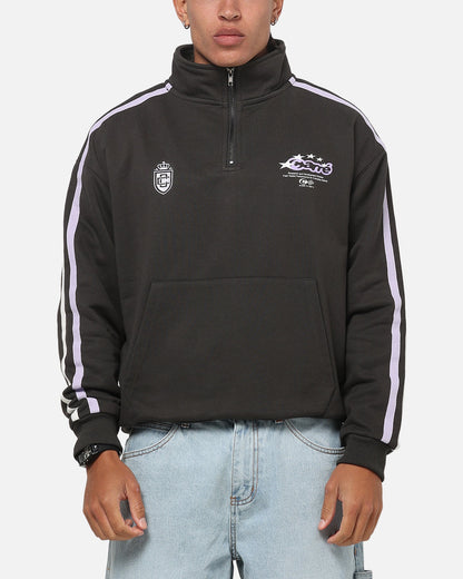 Carre Footie 1/4 Zip Crewneck Vintage Black