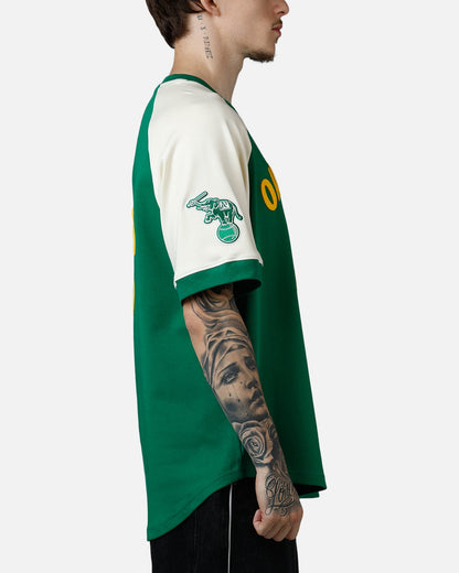 Pro Standard Oakland Athletics Double Knit Raglan T-Shirt Green