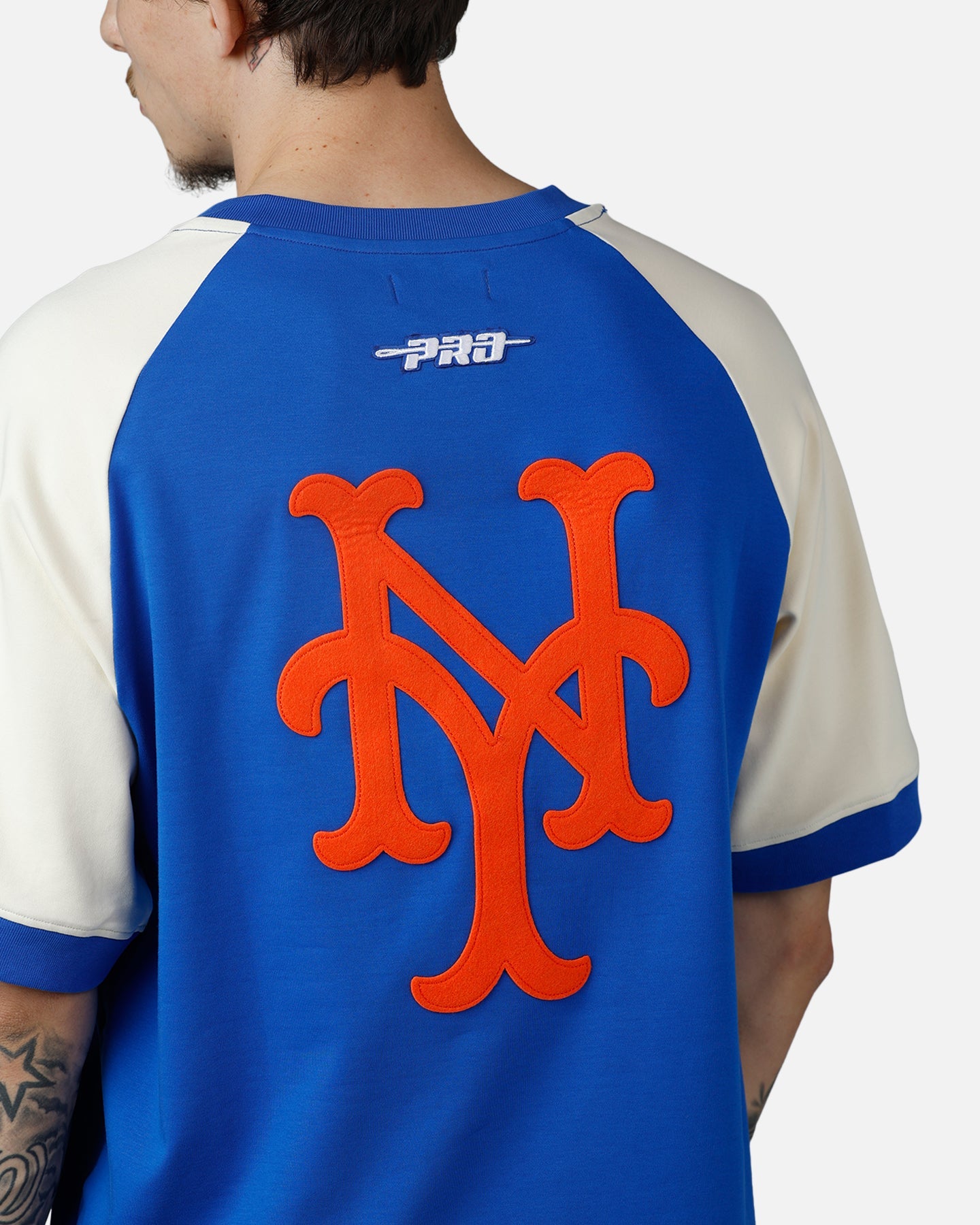 Pro Standard New York Mets Double Knit Raglan T-Shirt Blue