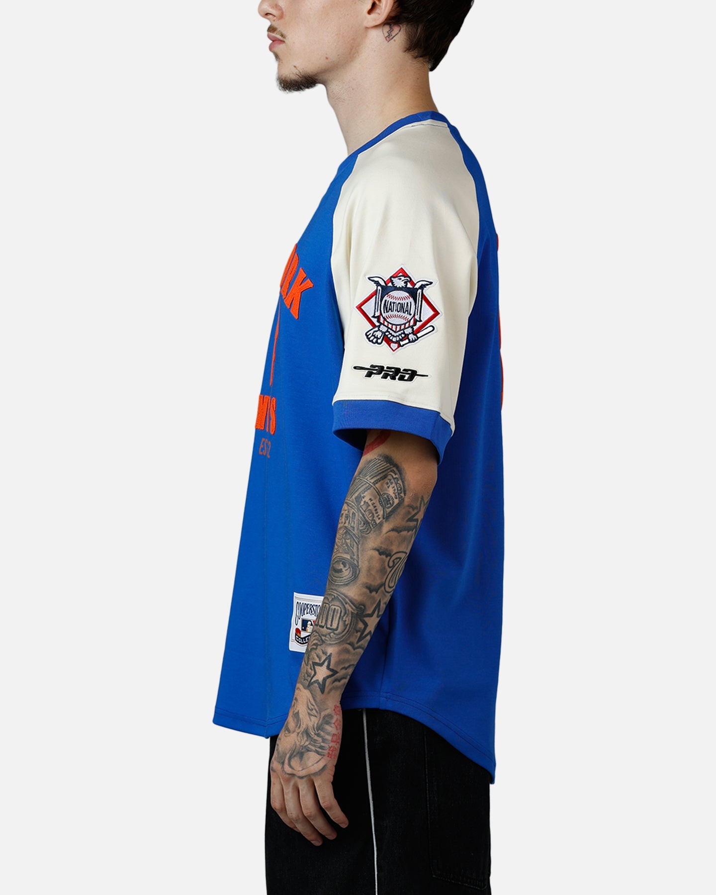 Pro Standard New York Mets Double Knit Raglan T-Shirt Blue