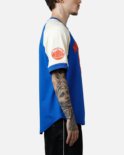 Pro Standard New York Mets Double Knit Raglan T-Shirt Blue