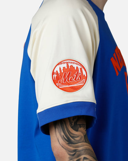 Pro Standard New York Mets Double Knit Raglan T-Shirt Blue
