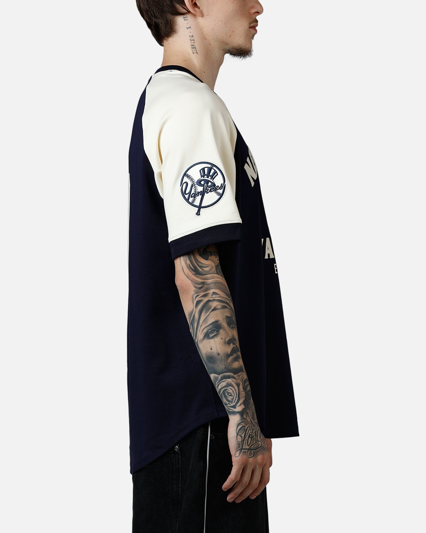 Pro Standard New York Yankees Double Knit Raglan T-Shirt Navy