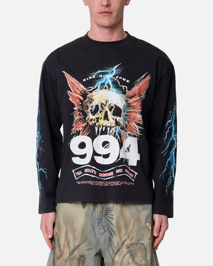 MNML Gem Skull Long Sleeve T-Shirt Black