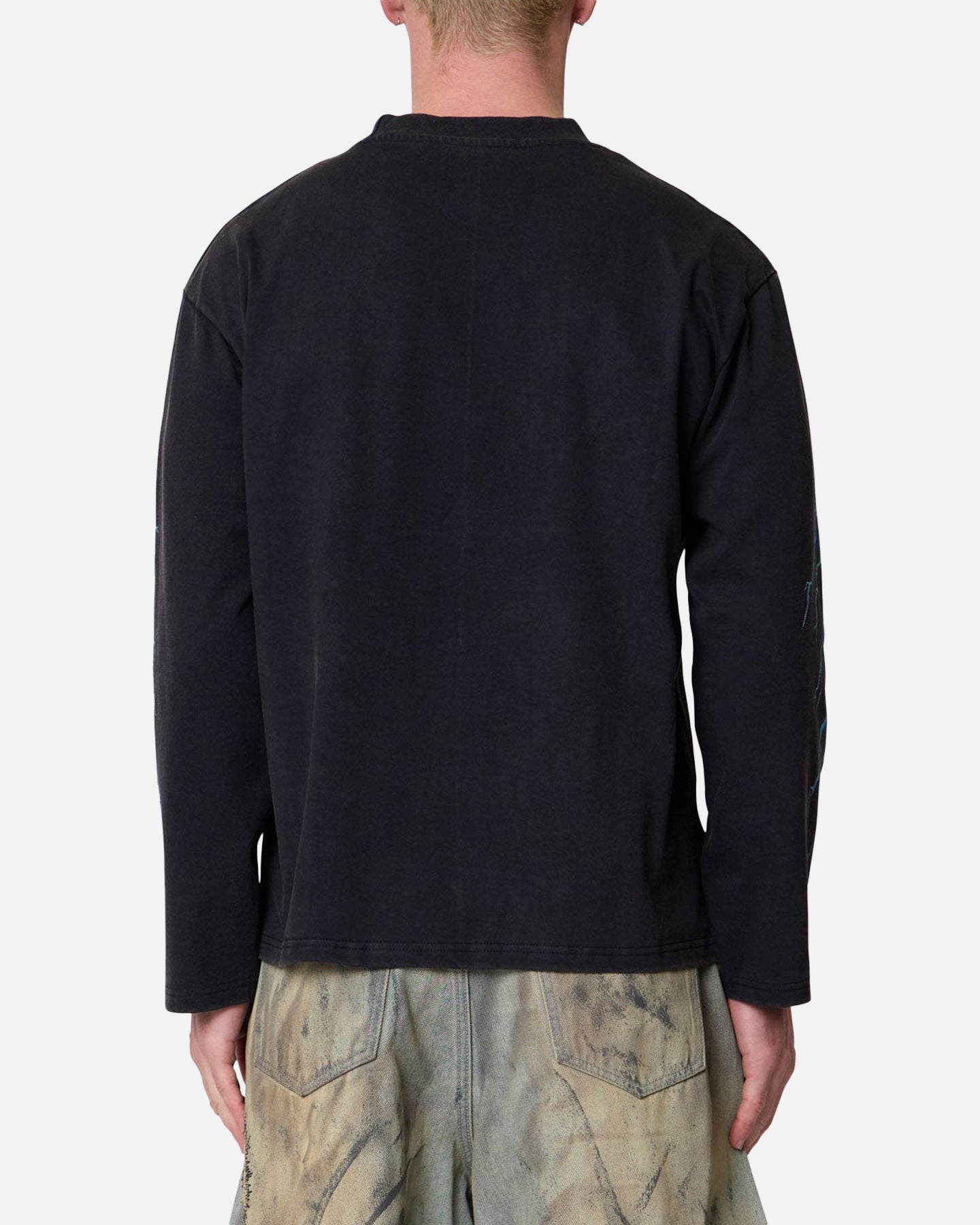 MNML Gem Skull Long Sleeve T-Shirt Black