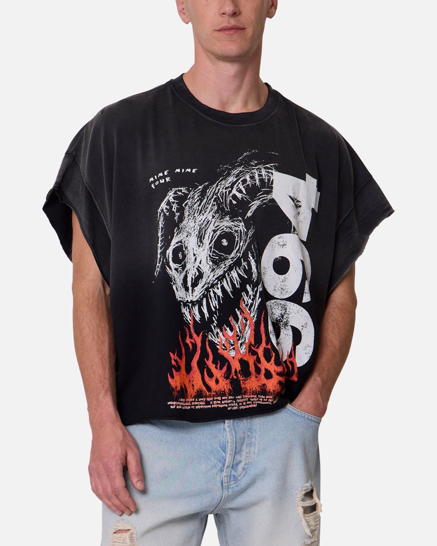MNML Ritual Cut Off T-Shirt Black