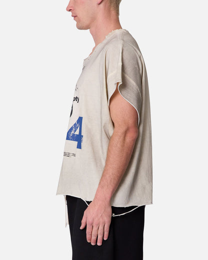 MNML Tattered Cut Off T-Shirt Off White