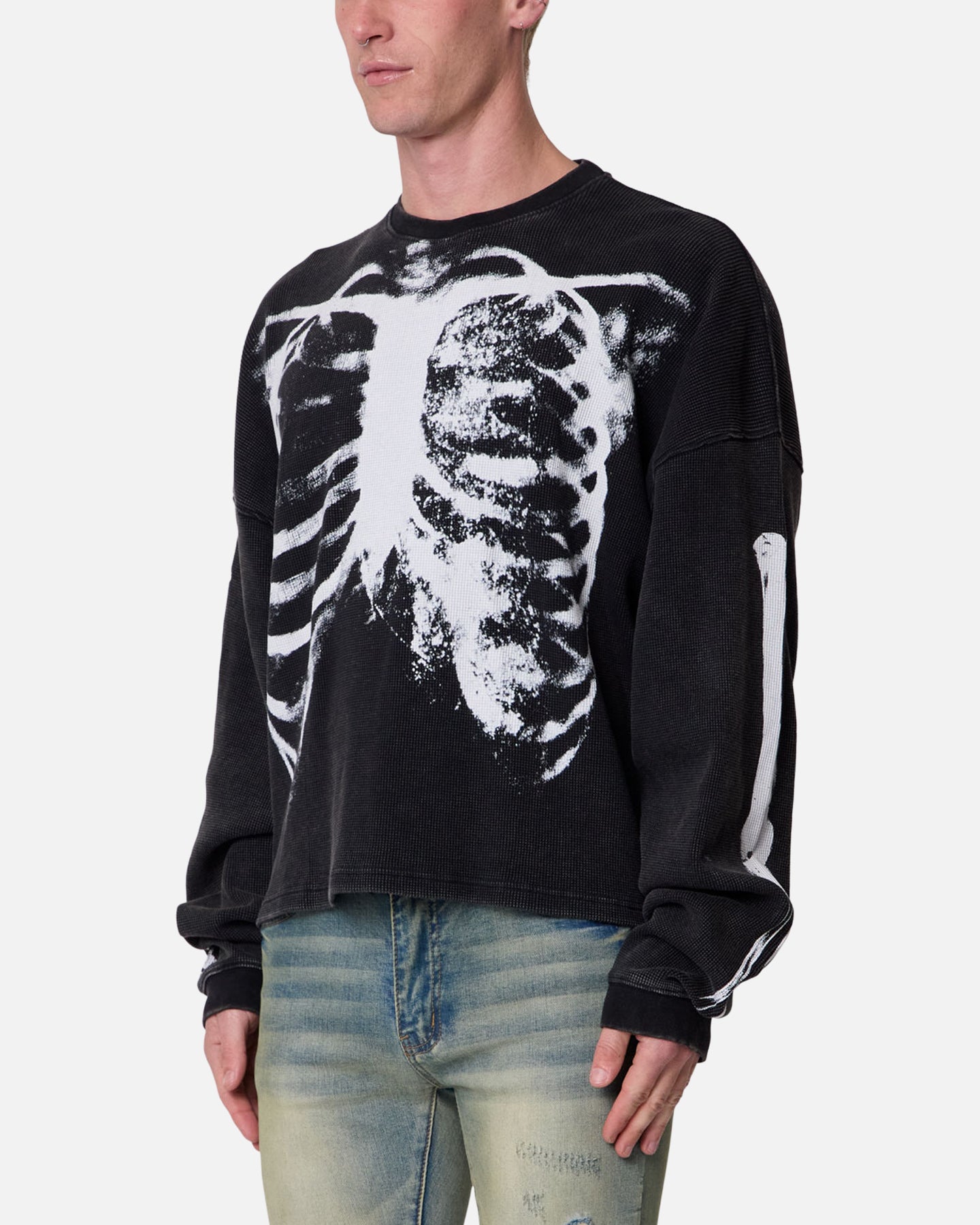 MNML X-Ray Thermal Long Sleeve T-Shirt Black