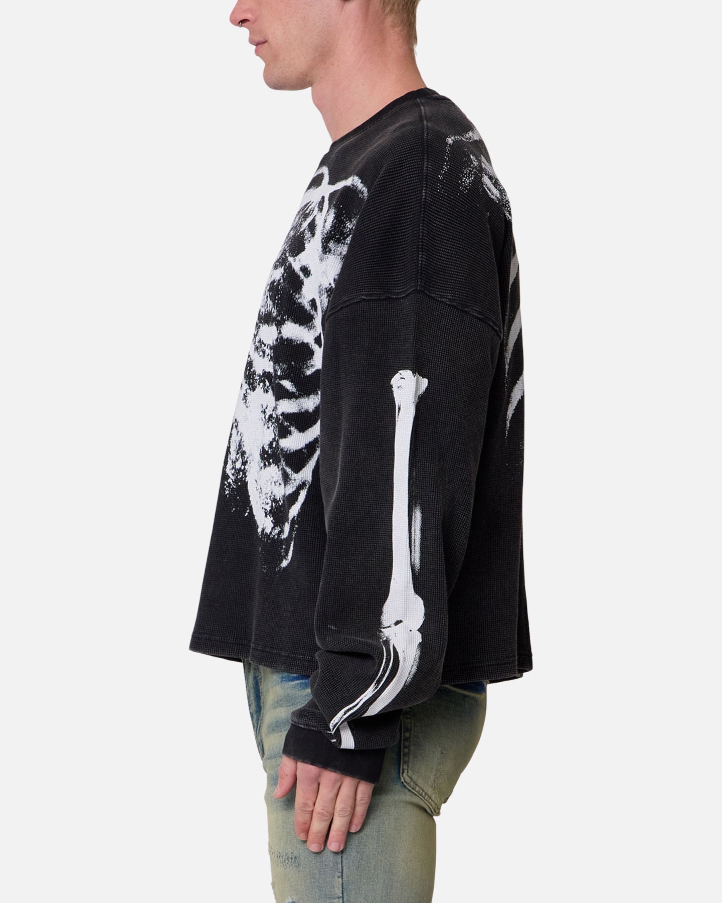 MNML X-Ray Thermal Long Sleeve T-Shirt Black