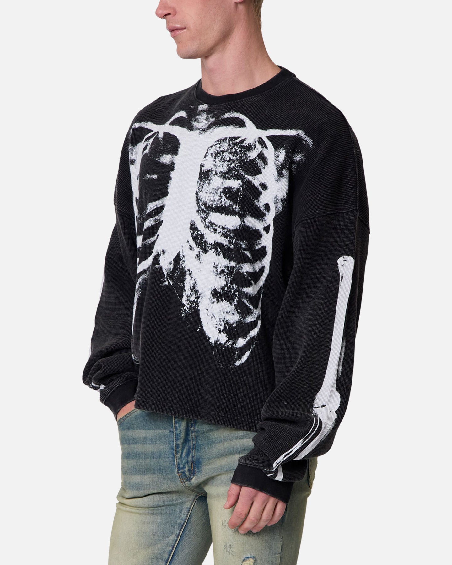 MNML X-Ray Thermal Long Sleeve T-Shirt Black