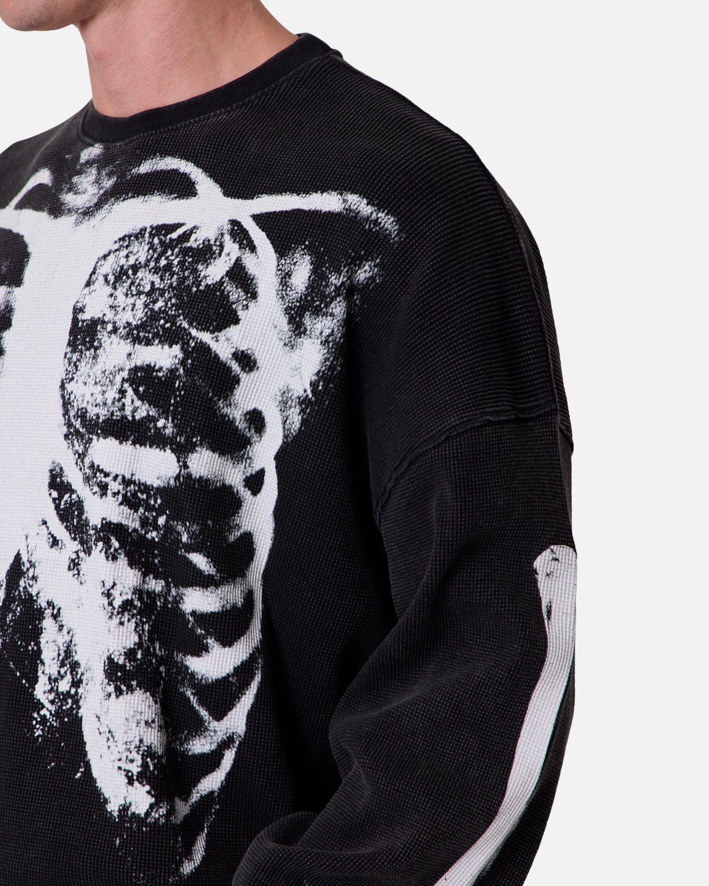 MNML X-Ray Thermal Long Sleeve T-Shirt Black