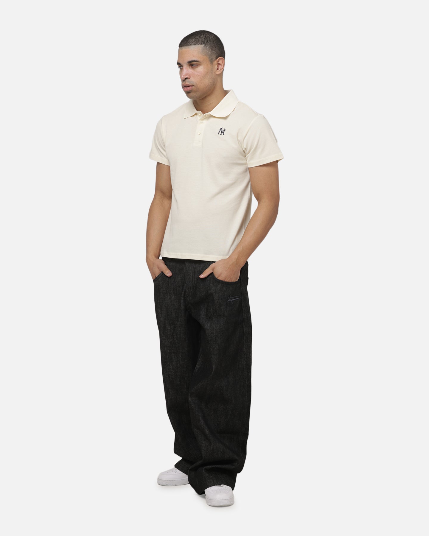 Majestic Athletic New York Yankees Baby Fit Polo T-Shirt Butter