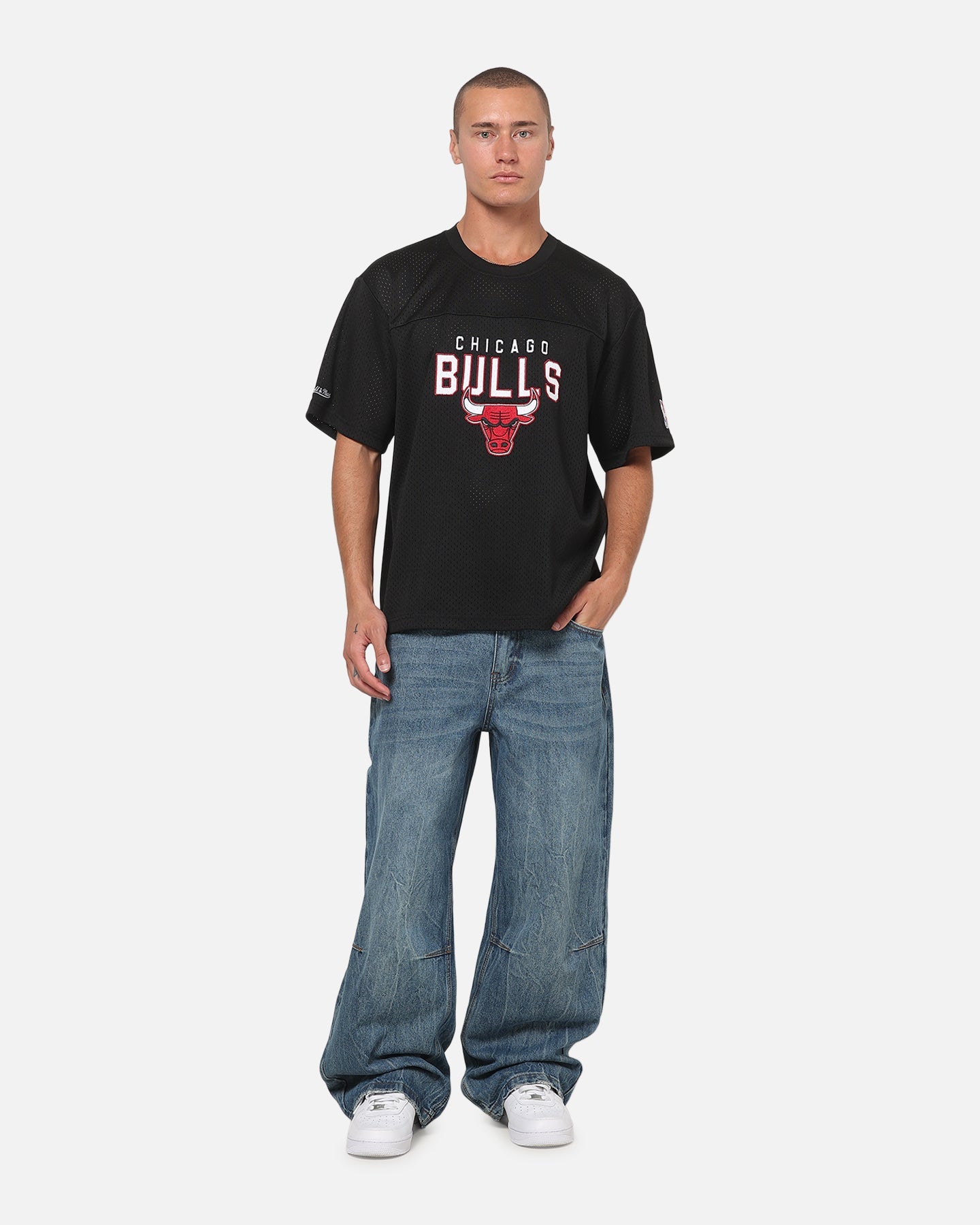 Mitchell & Ness Chicago Bulls Basketball Mesh T-Shirt Black