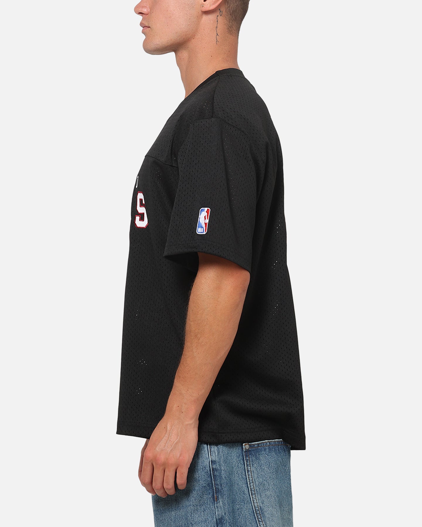 Mitchell & Ness Chicago Bulls Basketball Mesh T-Shirt Black