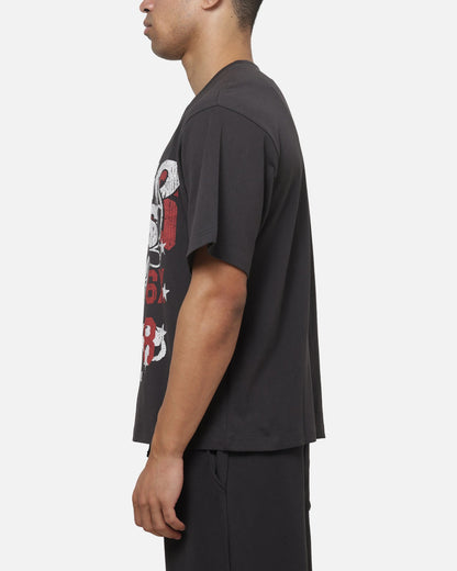 Mitchell & Ness Chicago Bulls Overprint T-Shirt Washed Black