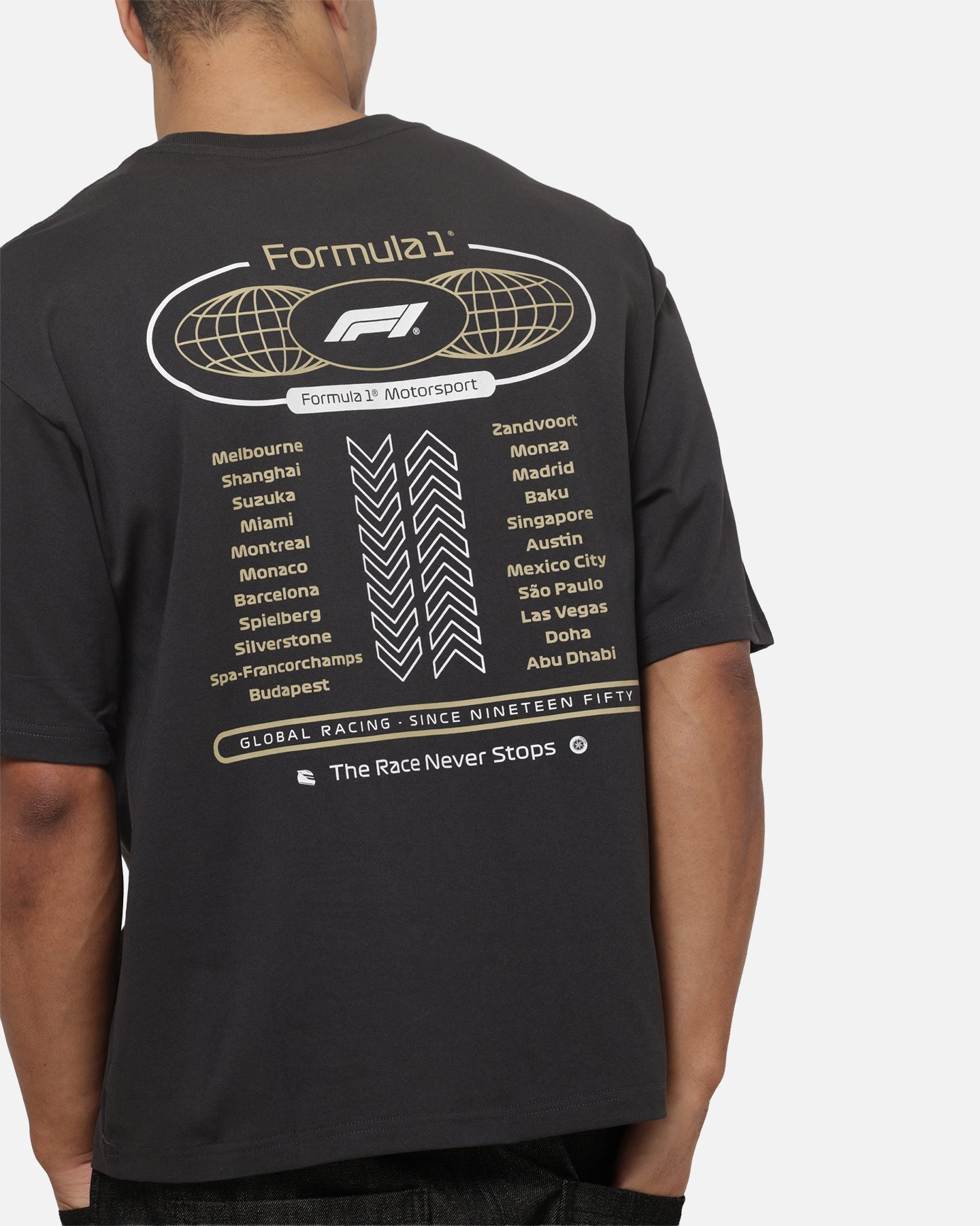 Mitchell & Ness Formula 1 Motorsport Box T-Shirt Washed Black