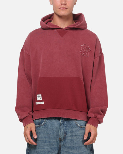 Majestic Athletic New York Yankees MLB Ghost Fade Box Hoodie Sour Cherry