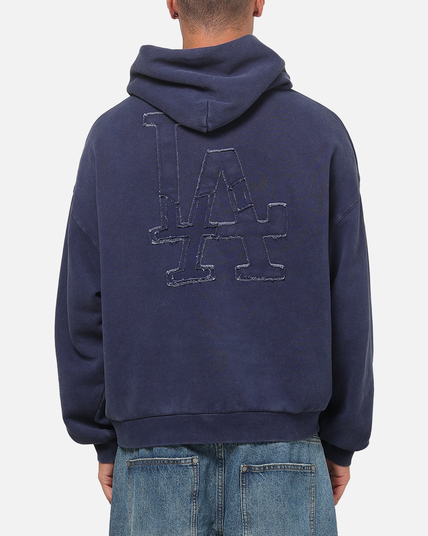 Majestic Athletic Los Angeles Dodgers MLB Ghost Fade Box Hoodie Indigo